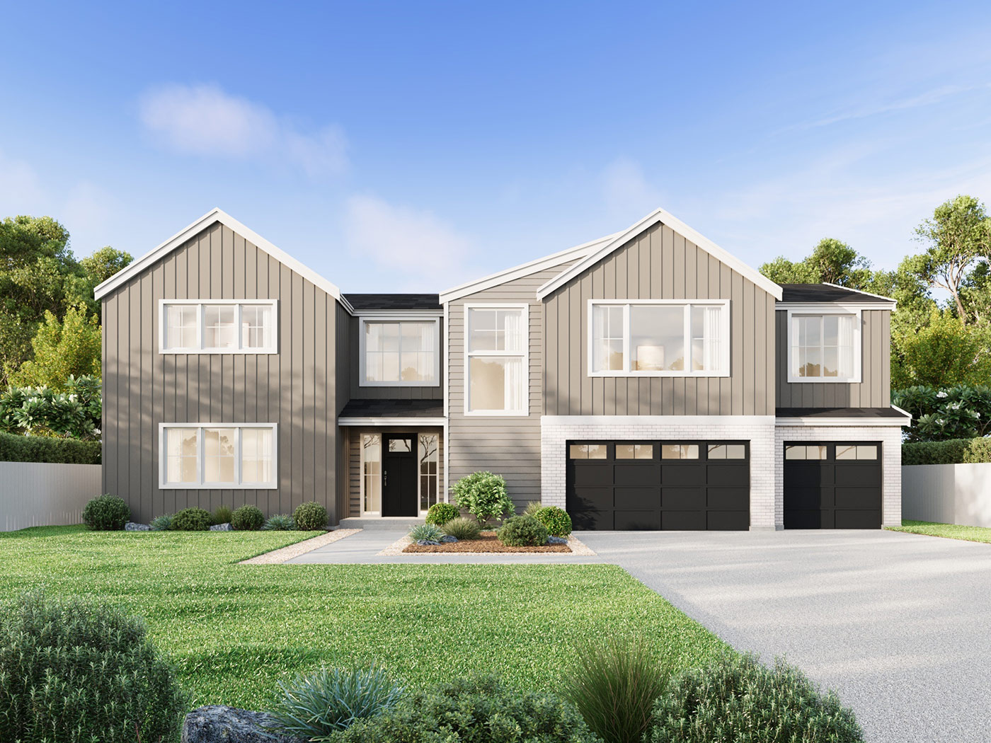 Residential exterior floor plan visualisation 3D Rendering in Tarrawanna NSW showcasing architectural layout and site planning