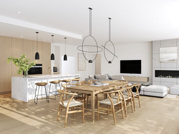 Marsden Park Open Plan Kitchen Dining Living 3d Render Sydney Nsw