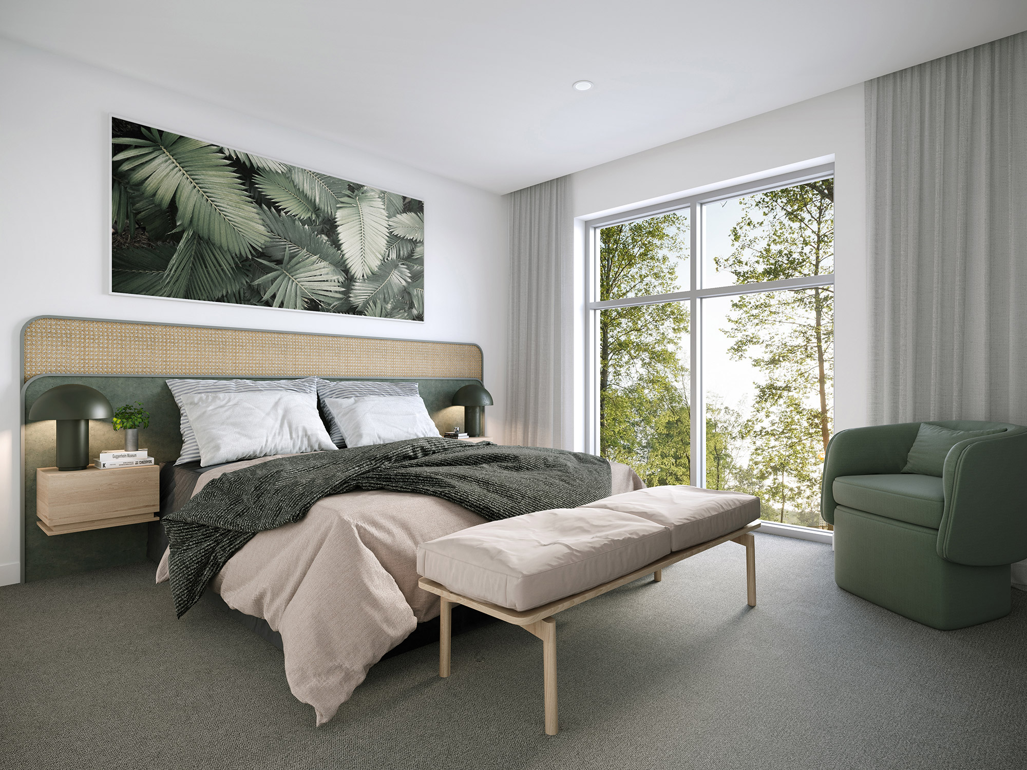 Nunawading Bedroom Interior 3d Render Modern Home Vic